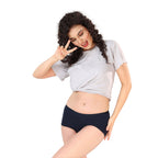 Zivira Women's Outer Elastic No Rash Panties Pack of 3 - Soft, Breathable, Comfortable, and Anti-Microbial Underwear for Everyday Wear