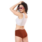 Zivira Women's Outer Elastic No Rash Panties Pack of 3 - Soft, Breathable, Comfortable, and Anti-Microbial Underwear for Everyday Wear