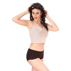 Zivira Women's Outer Elastic No Rash Panties Pack of 3 - Soft, Breathable, Comfortable, and Anti-Microbial Underwear for Everyday Wear