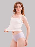 Seamless Hip Full Coverage Nylon Spandex for Women - No panty lines Waistband and All Day Fresh Fabric Mauve