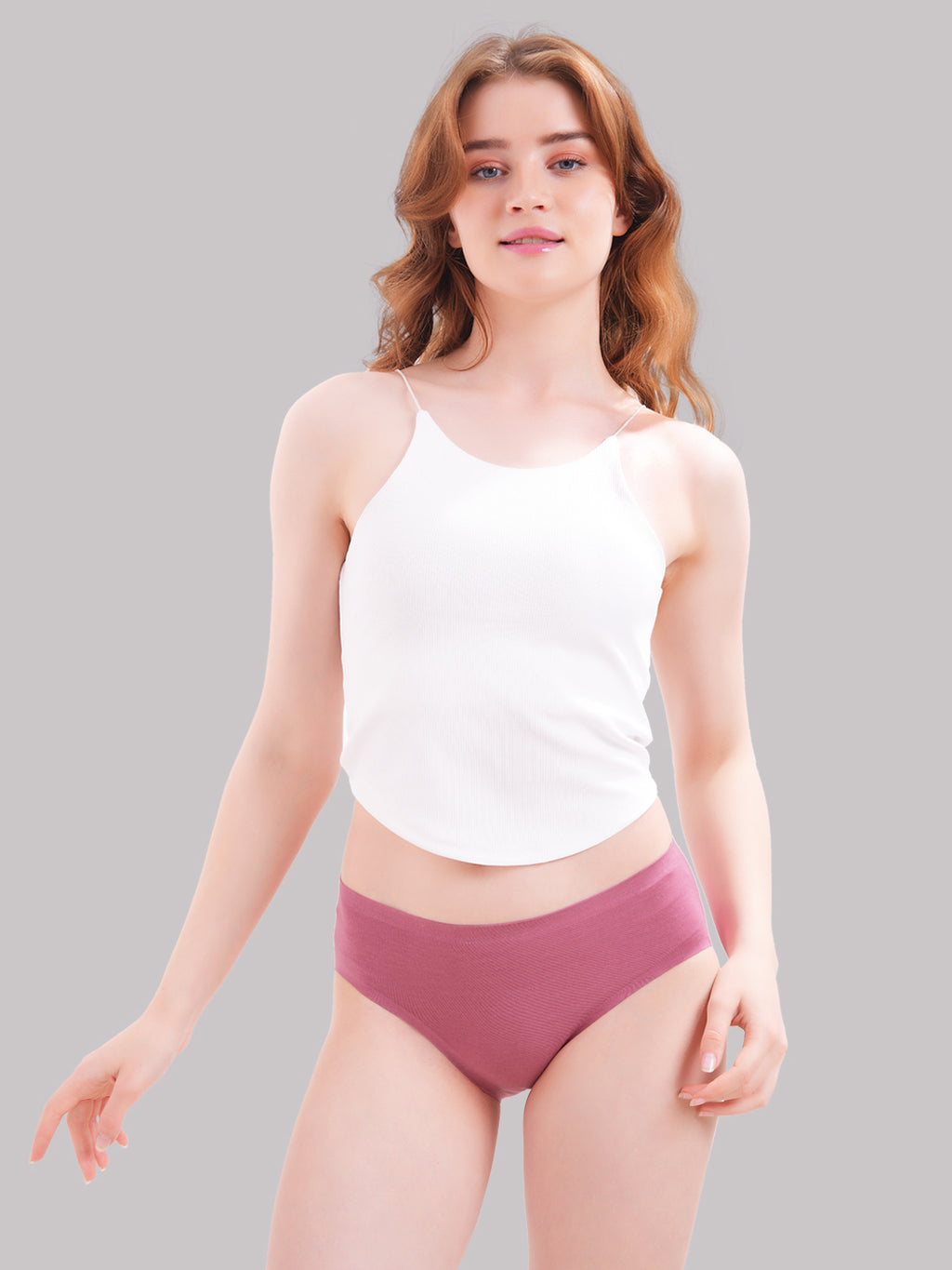 Hip Wide Coverage Micro Modal Panties for Women - No Marks Waistband and All Day Fresh Fabric - Pink