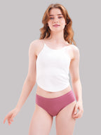 Hip Wide Coverage Micro Modal Panties for Women - No Marks Waistband and All Day Fresh Fabric - Pink