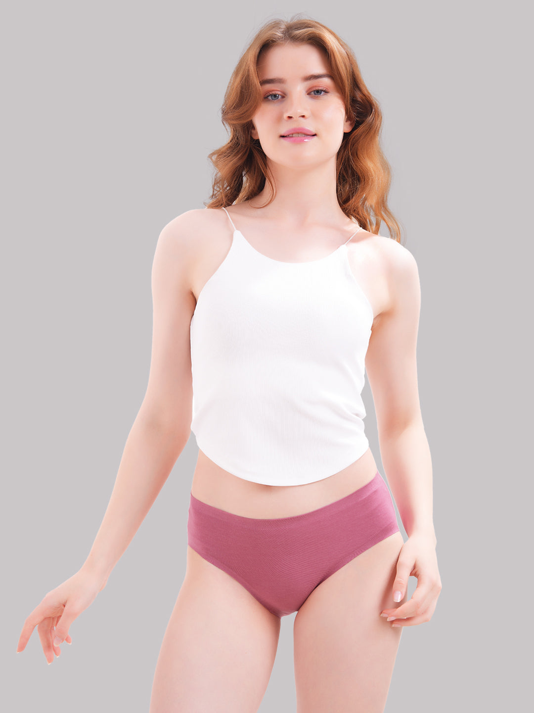 Hip Wide Coverage Micro Modal Panties for Women - No Marks Waistband and All Day Fresh Fabric - Pink