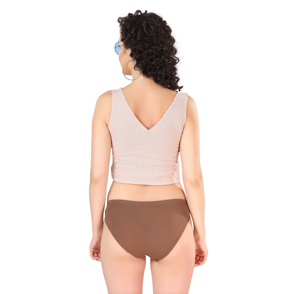 Zivira Women's Micro Modal Panties Pack of 3 - Soft, Breathable, Comfortable, and Anti-Microbial Underwear for Sensitive Skin