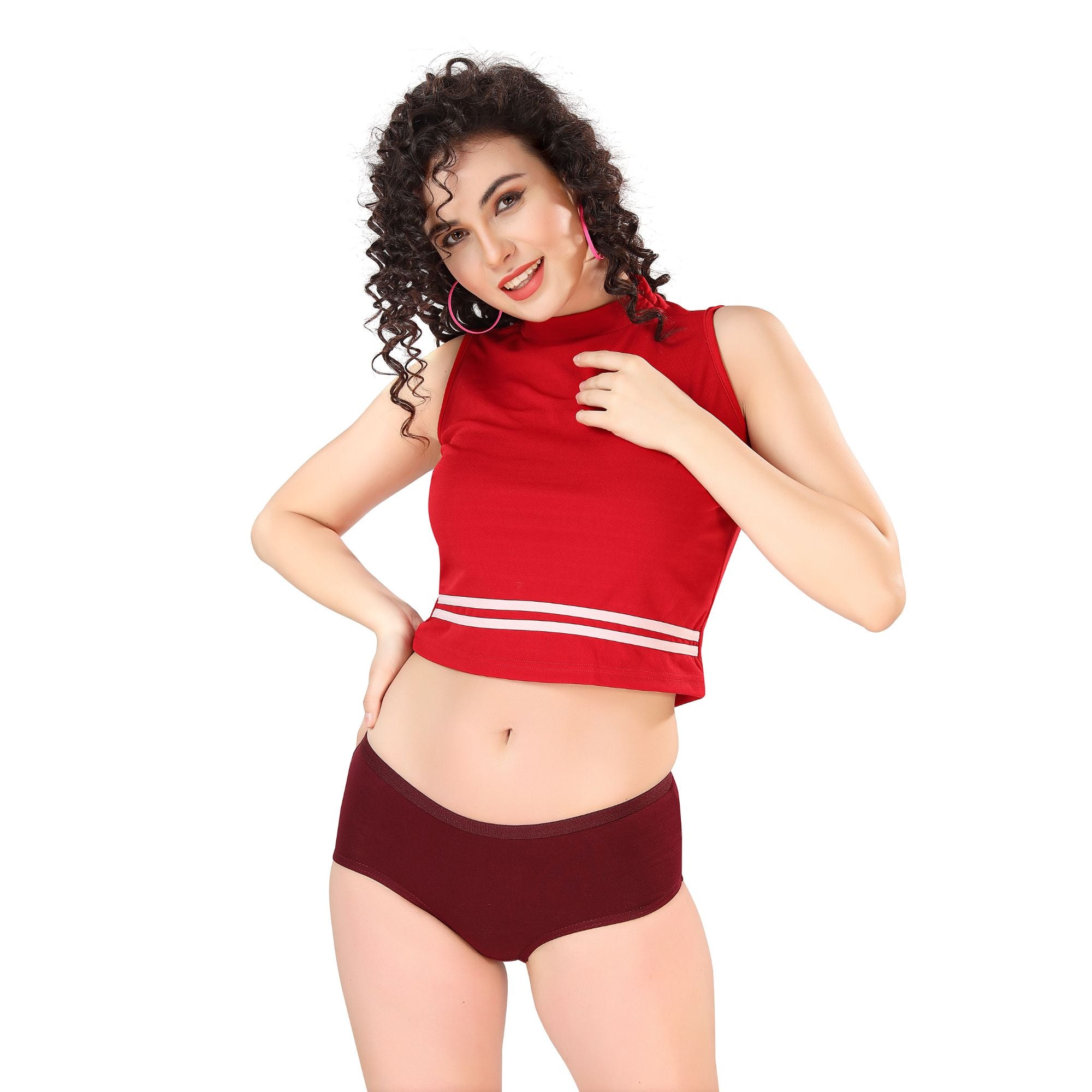 Zivira Women's Outer Elastic No Rash Panties Pack of 3 - Soft, Breathable, Comfortable, and Anti-Microbial Underwear for Everyday Wear
