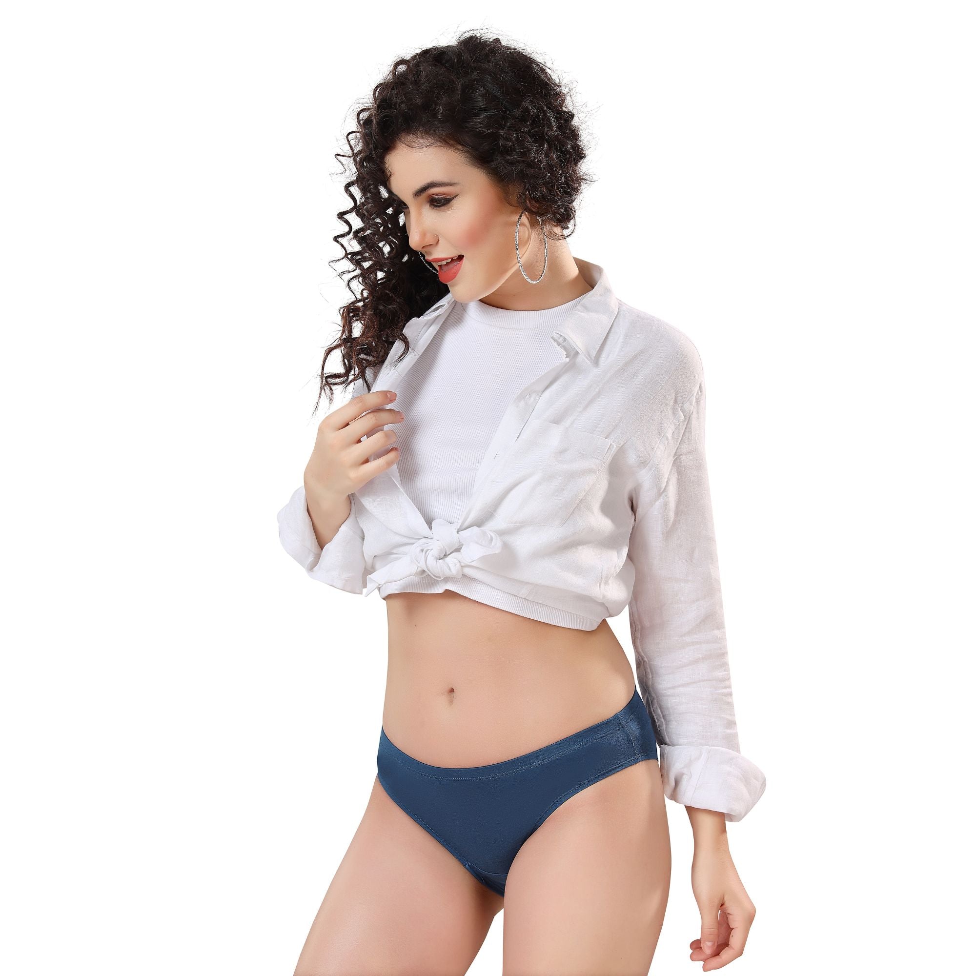 Zivira Women's Micro Modal Panties Pack of 3 - Soft, Breathable, Comfortable, and Anti-Microbial Underwear for Sensitive Skin