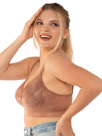 Zivira Plus Size T-Shirt Bra with Seamless Cups and Comfortable Straps for All Day Support and Coverage Caramel