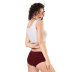 Zivira Women's Inner Elastic No Rash Panties Pack of 3 - Soft, Breathable, Comfortable, and Anti-Microbial Underwear for Everyday Wear