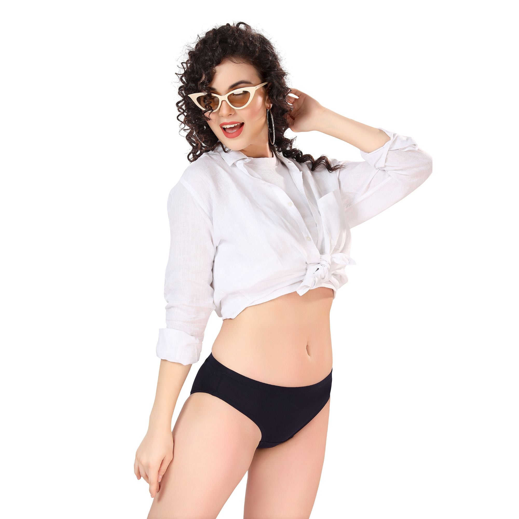 Zivira Women's Micro Modal Panties Pack of 3 - Soft, Breathable, Comfortable, and Anti-Microbial Underwear for Sensitive Skin