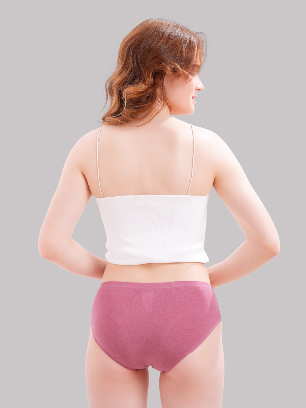 Hip Wide Coverage Micro Modal Panties for Women - No Marks Waistband and All Day Fresh Fabric - Pink