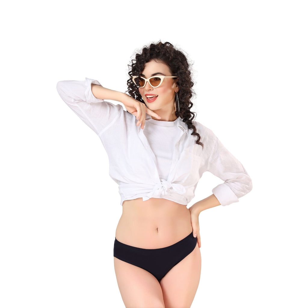 Zivira Women's Micro Modal Panties Pack of 3 - Soft, Breathable, Comfortable, and Anti-Microbial Underwear for Sensitive Skin