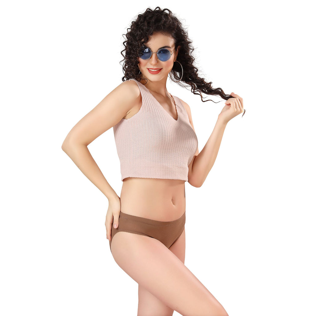 Zivira Women's Micro Modal Panties Pack of 3 - Soft, Breathable, Comfortable, and Anti-Microbial Underwear for Sensitive Skin