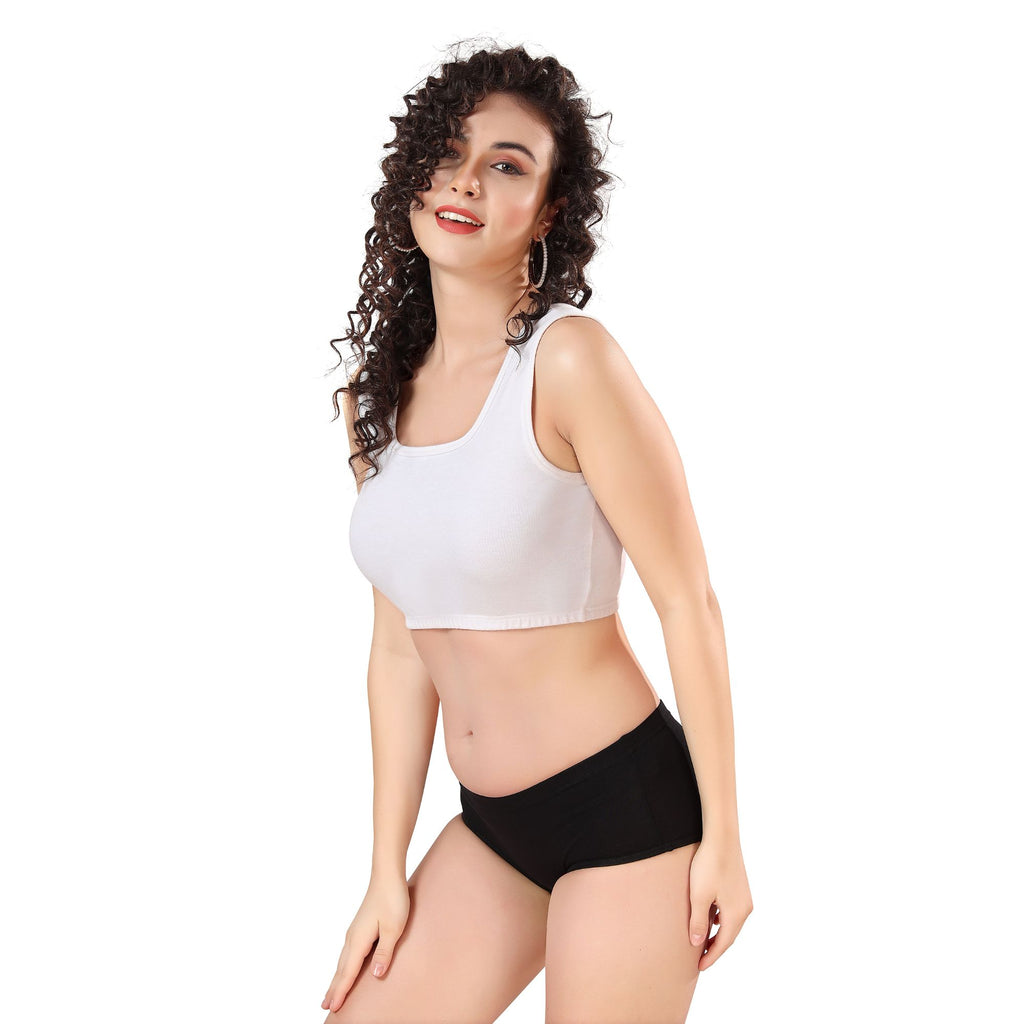 Zivira Women's Inner Elastic No Rash Panties Pack of 3 - Soft, Breathable, Comfortable, and Anti-Microbial Underwear for Everyday Wear