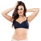 Zivira Stylish Padded Printed Bra - Comfortable and Fashionable | Navy Blue