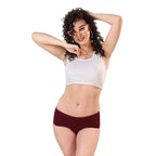 Zivira Women's Inner Elastic No Rash Panties Pack of 3 - Soft, Breathable, Comfortable, and Anti-Microbial Underwear for Everyday Wear