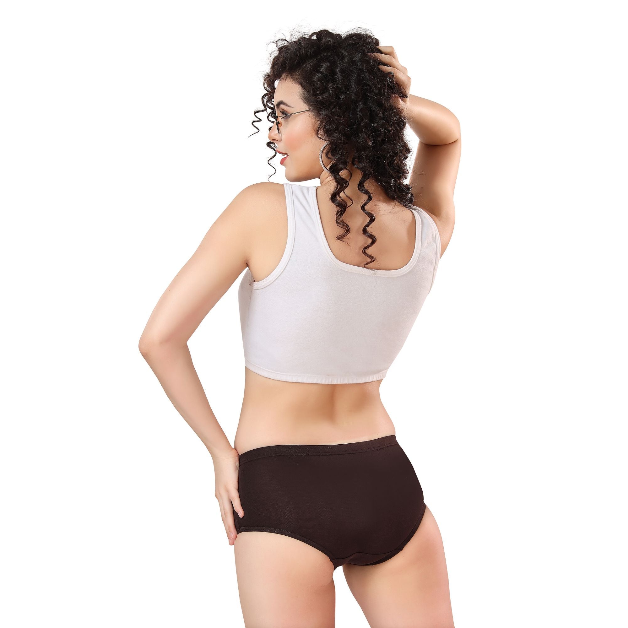 Zivira Women's Inner Elastic No Rash Panties Pack of 3 - Soft, Breathable, Comfortable, and Anti-Microbial Underwear for Everyday Wear