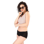 Zivira Women's Outer Elastic No Rash Panties Pack of 3 - Soft, Breathable, Comfortable, and Anti-Microbial Underwear for Everyday Wear