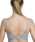 Zivira Seamless Cups - Thin Padding - Broad Strap T-Shirt Bra Cum Sports Bra with Hook Closure | Light Gray
