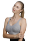 Zivira Seamless Cups - Thin Padding - Broad Strap T-Shirt Bra Cum Sports Bra with Hook Closure | Light Gray