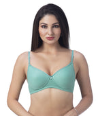 ZIVIRA BASICS PADDED NON WIRED T-SHIRT BRA Emrald Green