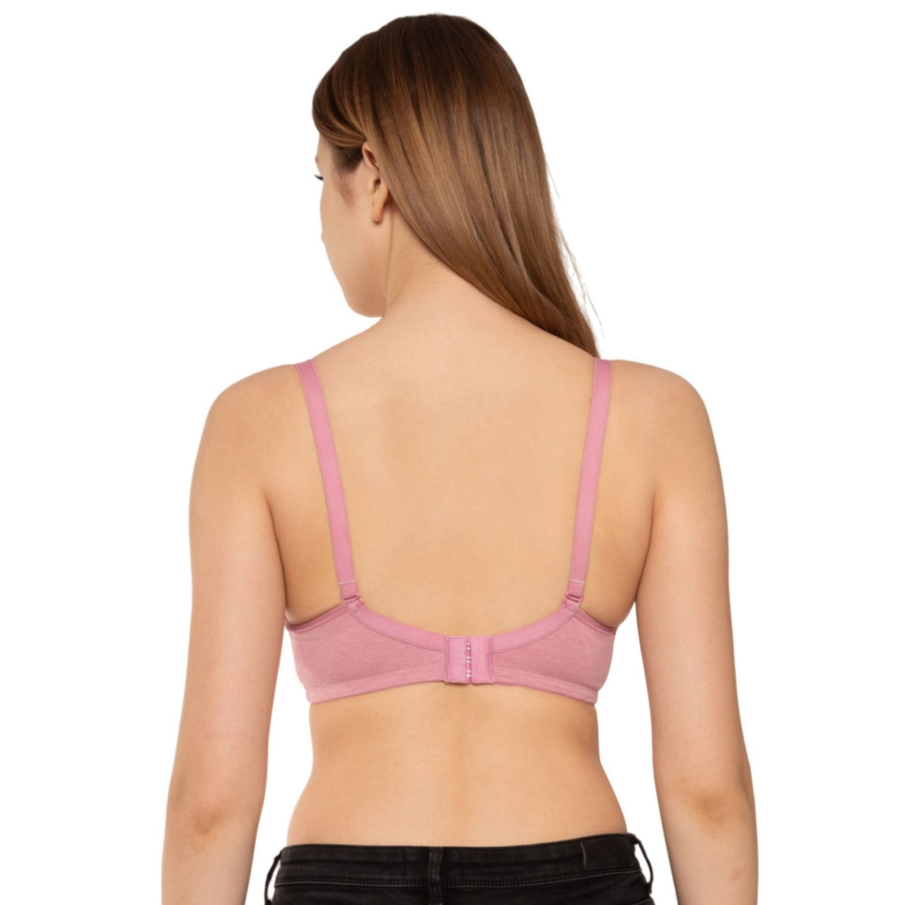 Zivira Padded C,D Cup SIZE | Wire-Free | 3/4TH Coverage | T-Shirt Bra | Cotton Lycra | Convertible Straps | Free Transparent Belt | NO Nipple Show-Through | Navy Blue