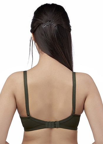 Zivira Padded C,D Cup SIZE | Wire-Free | 3/4TH Coverage | T-Shirt Bra | Cotton Lycra | Convertible Straps | Free Transparent Belt | NO Nipple Show-Through | Navy Blue