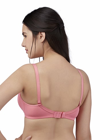 Zivira Padded C,D Cup SIZE | Wire-Free | 3/4TH Coverage | T-Shirt Bra | Cotton Lycra | Convertible Straps | Free Transparent Belt | NO Nipple Show-Through | Navy Blue