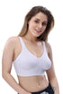 Seamless Cups  Thin Padding  Broad Strap Yoga Bra  with Hook Closure.