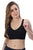 Seamless Cups  Thin Padding  Broad Strap Yoga Bra  with Hook Closure. | Black