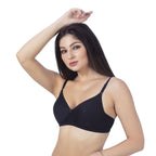ZIVIRA BASICS PADDED NON WIRED T-SHIRT BRA Black